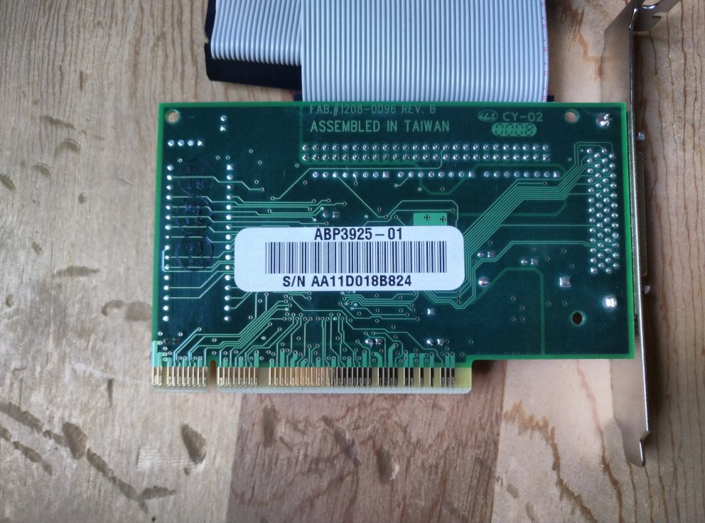 Other side of PCI SCSI card